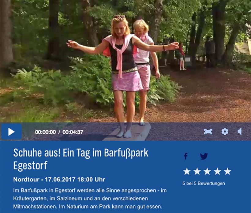 Barfußpark Egestorf Freizeitpark NDR Beitrag