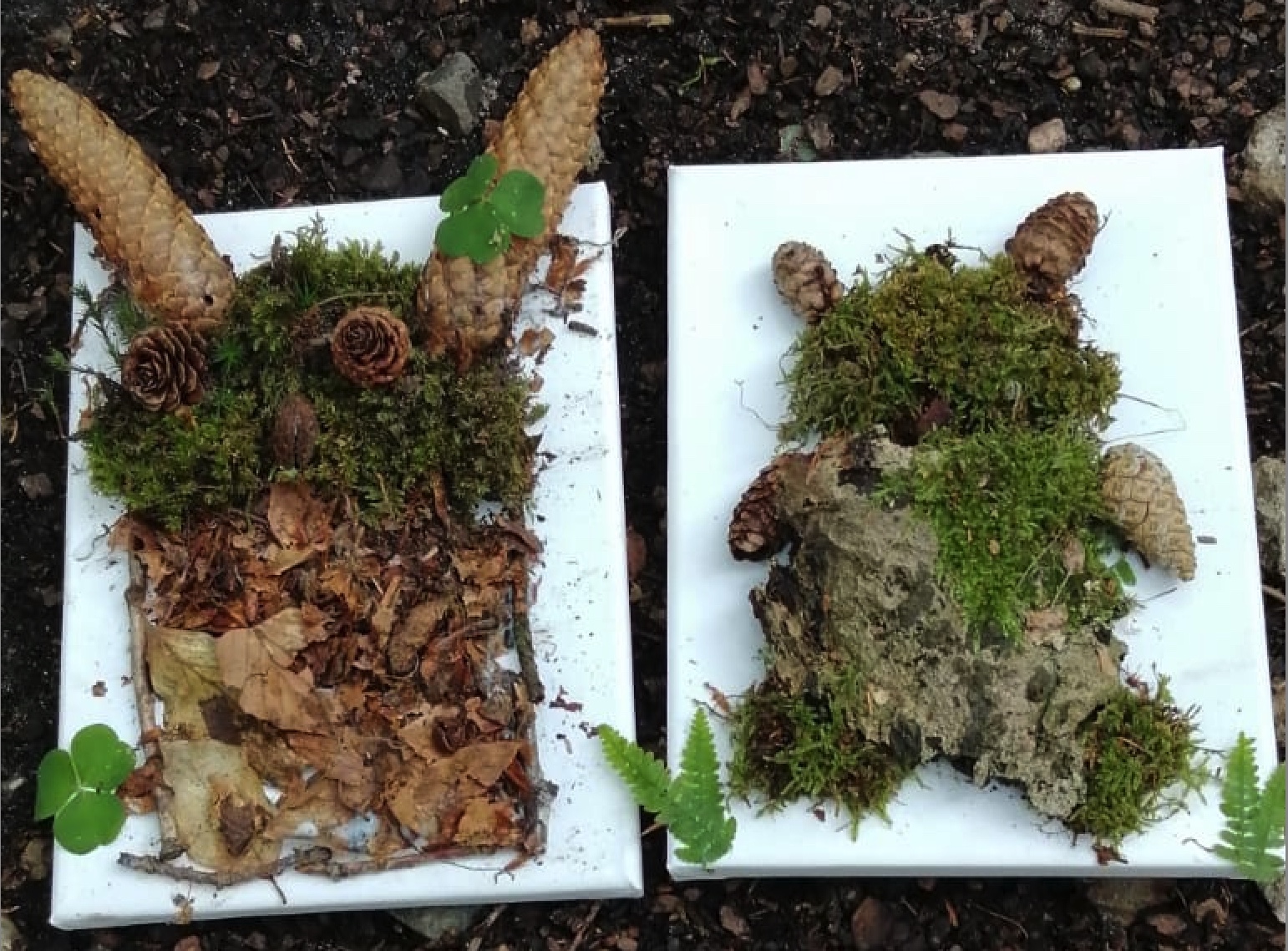 Kreativ sein im Barfußpark - mit WaldArt